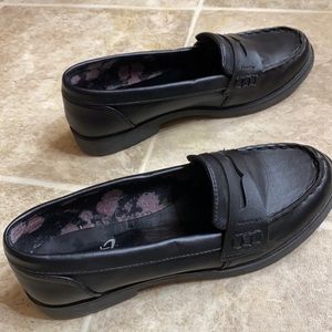Black loafers